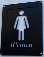 VIP Trailers restroom trailer womens sign