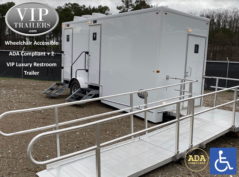 VIP Trailers ADA Compliant wheelchair accessible restroom trailer