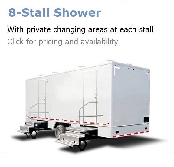 Eight station shower trailer
